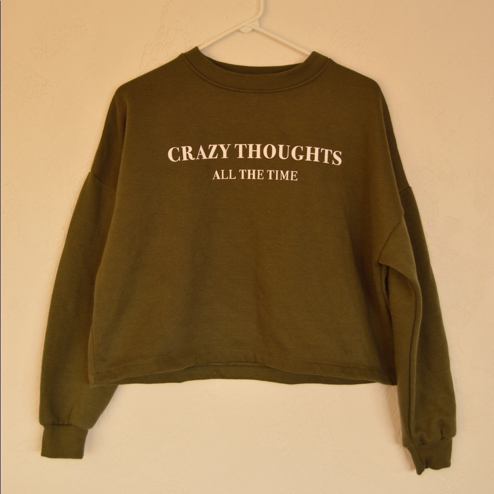 Graphic crew sweater
